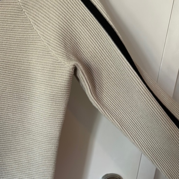 BLANC NOIR | Portola Beige Sweater with Black Accents - Picture 8 of 15